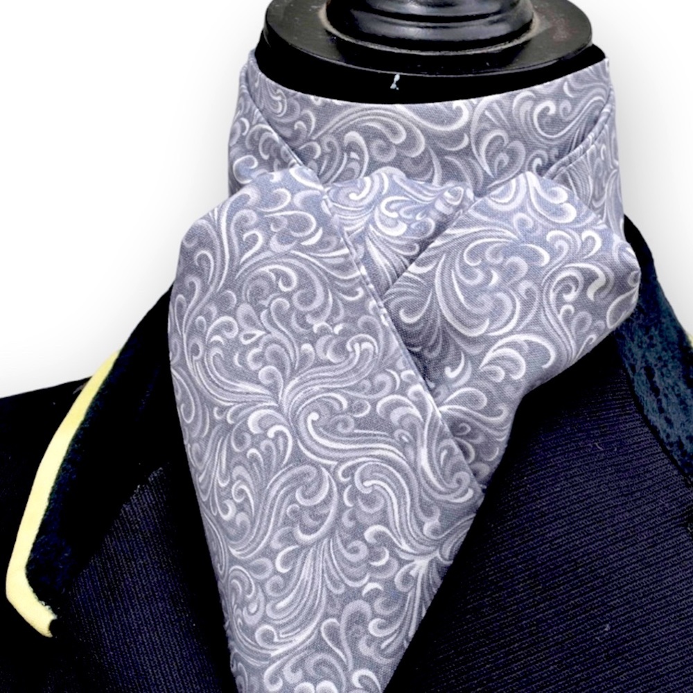 Equestrian Stock Tie Shaped-Foxhunting Dressage Shows
